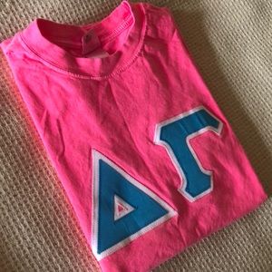 Delta gamma stitched letter shirt